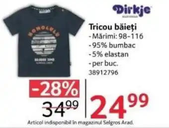 Selgros Tricou băieți Ofertă