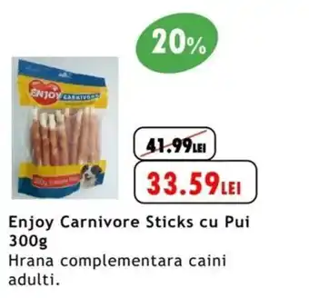 Enjoy Carnivore Sticks cu Pui 300g