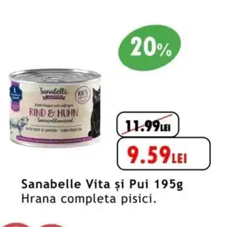 Animax Sanabelle Vita și Pui 195g Ofertă