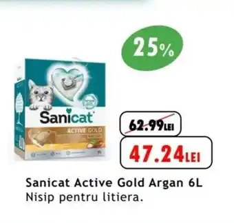 Animax Sanicat Active Gold Argan 6L Ofertă