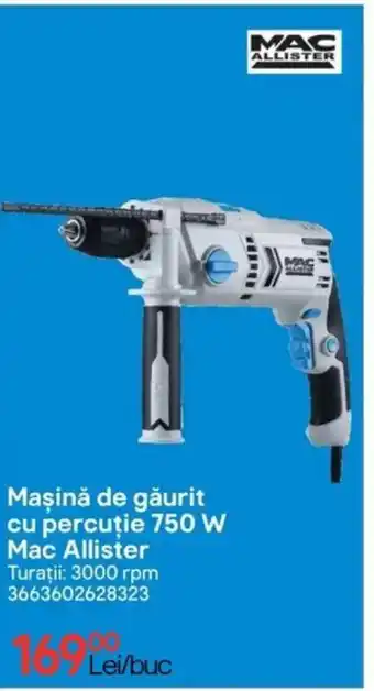 Brico Depôt Maşină de găurit cu percuţie 750 W Mac Allister Ofertă