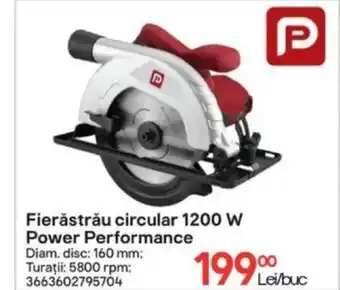 Brico Depôt Fierăstrău circular 1200 W Power Performance Ofertă