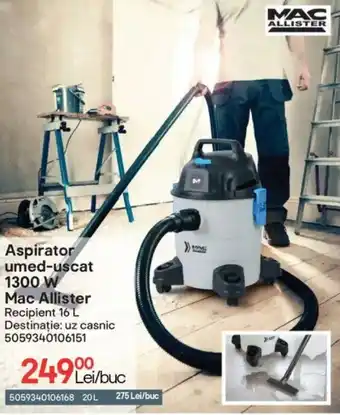 Brico Depôt Aspirator umed-uscat 1300 W Mac Allister Ofertă