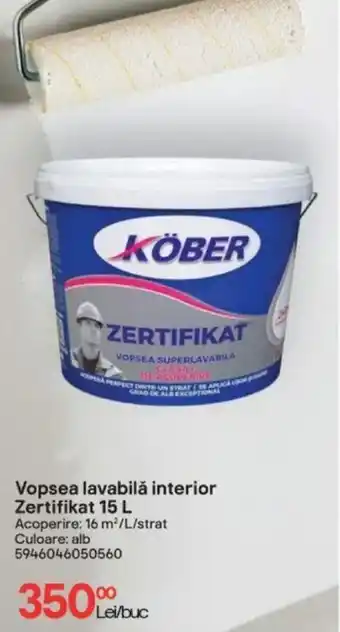 Vopsea lavabilǎ interior Zertifikat 15 L