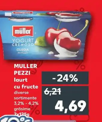 Kaufland MULLER PEZZI laurt cu fructe Ofertă