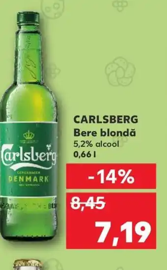 Kaufland CARLSBERG Bere blondă 0.66L Ofertă