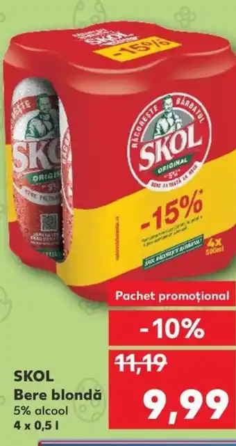 Kaufland SKOL Bere blondă Ofertă