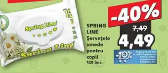 Kaufland SPRING LINE Şerveţele umede pentru copii 120 buc Ofertă