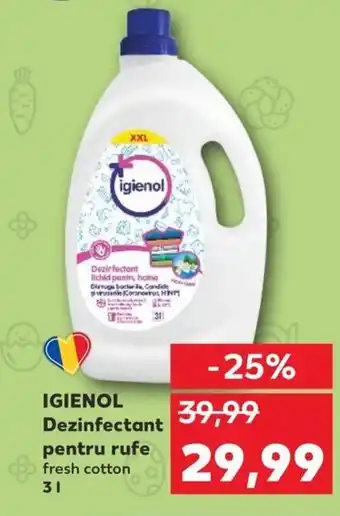 Kaufland IGIENOL Dezinfectant pentru rufe 3L Ofertă