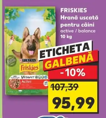 Kaufland FRISKIES Hrană uscată pentru câini active / balance 10 kg Ofertă