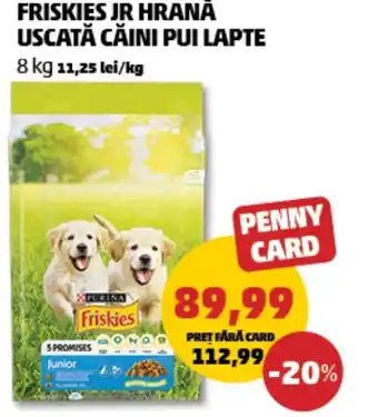 Penny FRISKIES JR HRANĂ USCATĂ CĂINI PUI LAPTE Ofertă