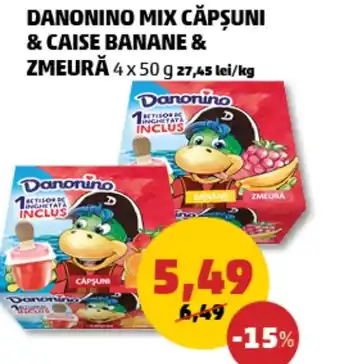 Penny DANONINO MIX CĂPŞUNI & CAISE BANANE & ZMEURĂ Ofertă