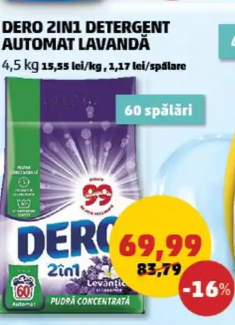 Penny DERO 2IN1 DETERGENT AUTOMAT LAVANDĂ Ofertă