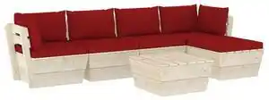 Favi Set mobilier grădină din paleți cu perne, 6 piese, lemn molid Ofertă