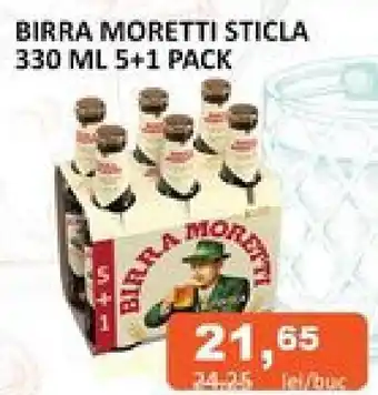 Unicarm BIRRA MORETTI STICLA 330 ML 5+1 PACK Ofertă