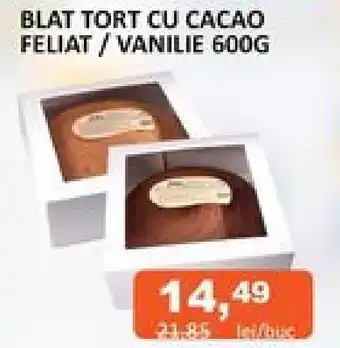 BLAT TORT CU CACAO FELIAT / VANILIE 600G