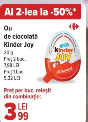 Carrefour Ou de ciocolată Kinder Joy Ofertă