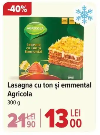 Carrefour Lasagna cu ton şi emmental Agricola Ofertă