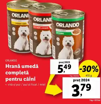 Lidl ORLANDO Hrană umedă completă pentru câini Ofertă