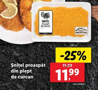 Lidl Şniţel proaspăt din piept de curcan Ofertă