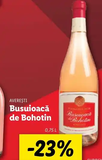 Lidl AVEREȘTI Busuioacă de Bohotin 0.75L Ofertă