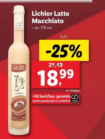 Lidl Lichior Latte Macchiato 0.5L Ofertă