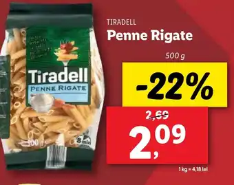 Lidl TIRADELL Penne Rigate Ofertă