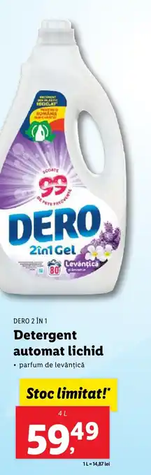 Lidl DERO 2 ÎN 1 Detergent automat lichid Ofertă