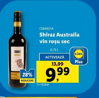 Lidl CIMAROSA Shiraz Australia vin roşu sec Ofertă