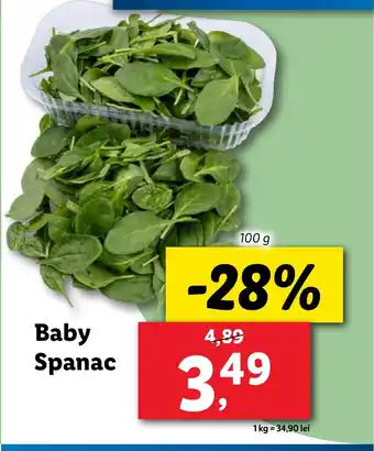 Lidl Baby Spanac Ofertă