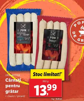 Lidl Cârnaţi pentru grătar Ofertă