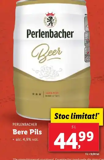 Lidl PERLENBACHER Bere Pils Ofertă