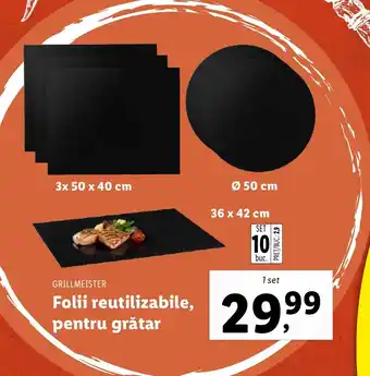 Lidl Folii reutilizabile, pentru grătar Ofertă