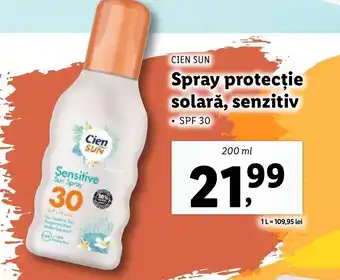 Lidl CIEN SUN Spray protecţie solară, senzitiv Ofertă