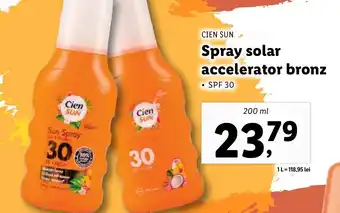 Lidl CIEN SUN Spray solar accelerator bronz Ofertă