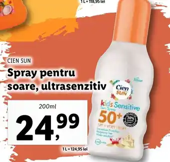 Lidl CIEN SUN Spray pentru soare, ultrasenzitiv Ofertă