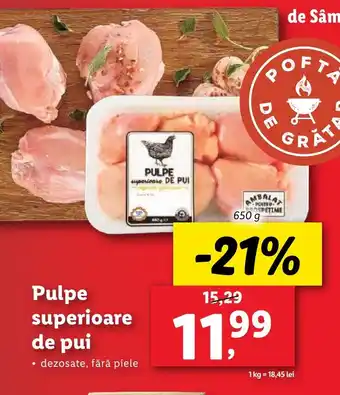 Lidl Pulpe superioare de pui Ofertă