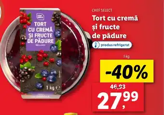 Lidl CHEF SELECT Tort cu cremă şi fructe de pădure Ofertă