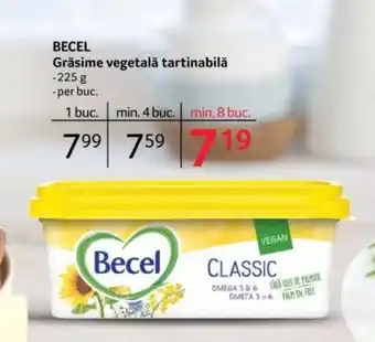 Selgros BECEL Grăsime vegetalǎ tartinabilǎ 225g Ofertă