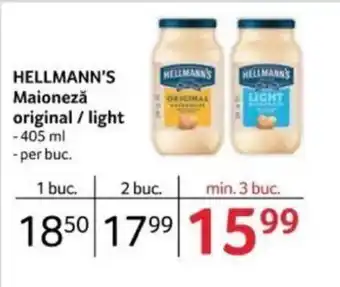 Selgros HELLMANN'S Maioneză original / light Ofertă