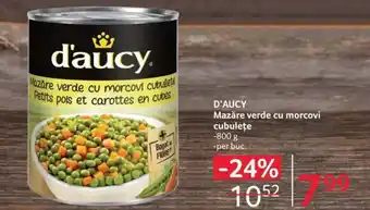 Selgros D'AUCY Mazăre verde cu morcovi cubuleţe Ofertă