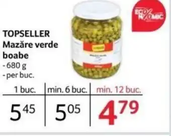 Selgros TOPSELLER Mazăre verde boabe Ofertă