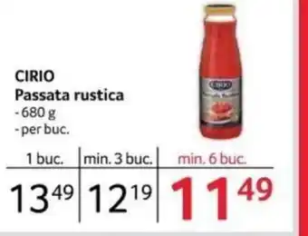 Selgros CIRIO Passata rustica Ofertă
