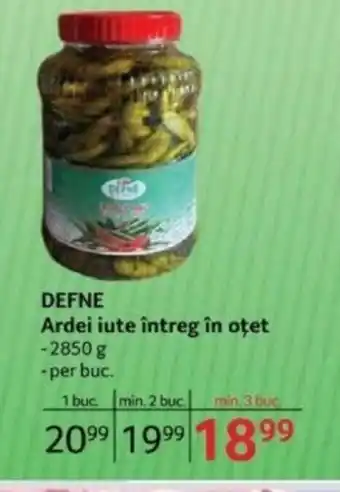 Selgros DEFNE Ardei iute întreg în oțet Ofertă