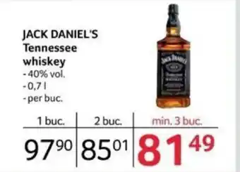 Selgros JACK DANIEL'S Tennessee whiskey Ofertă