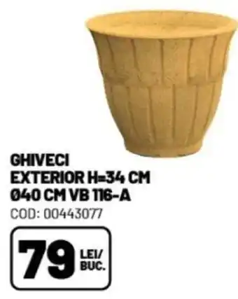 Ambient GHIVECI EXTERIOR H=34 CM 040 CM VB 116-A Ofertă