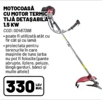 MOTOCOASĂ CU MOTOR TERMIC TIJA DETAŞABILĂ 1.5 KW