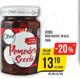 Mega Image CITRES ROŞII USCATE, ÎN ULEI, 290G Ofertă
