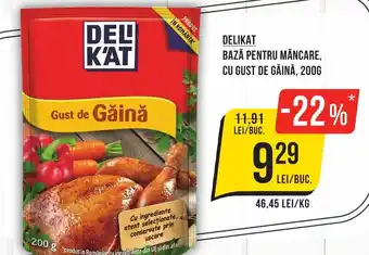 Mega Image DELIKAT BAZĂ PENTRU MÂNCARE, CU GUST DE GĂINĂ, 200G Ofertă