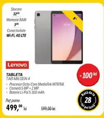 Flanco Lenovo TABLETA TAB M8 GEN 4 Ofertă